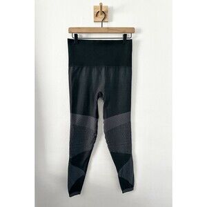 SPANX Seamless Moto Leggings Black & Grey XL Women’s Activewear